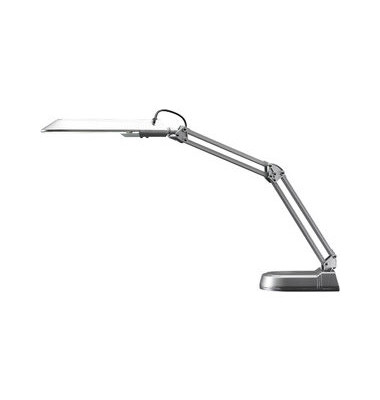 Schreibtischlampe Ecostar mit Fuß silber Schreibtischlampe Ecostar mit Fuß silber
