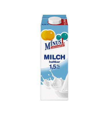 H-Milch 1,5% 1L laktosefrei fettarm Minus-L H-Milch 1,5% 1L laktosefrei fettarm Minus-L