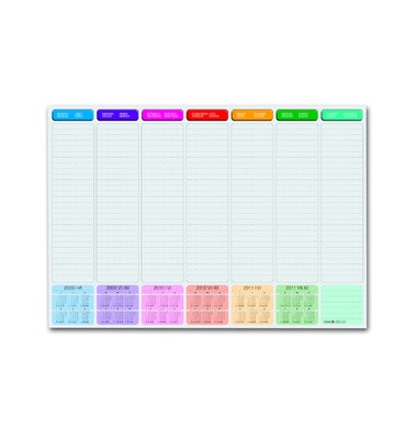 mehrfarbige Schreibunterlage mit Kalender