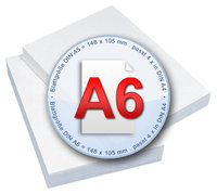 Kopierpapier im Format A6