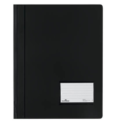 Schnellhefter DURALUX 979268001, A4 überbreit, schwarz, Kunststoff, Vorderdeckel opak