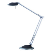 Schreibtischlampe 9026 mit Fuß silber/anthrazit