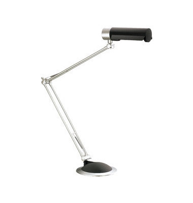 Schreibtischlampe 988-11, Energiesparlampe, mit Standfuß, silber, anthrazit Schreibtischlampe 988-11, Energiesparlampe, mit Standfuß, silber, anthrazit