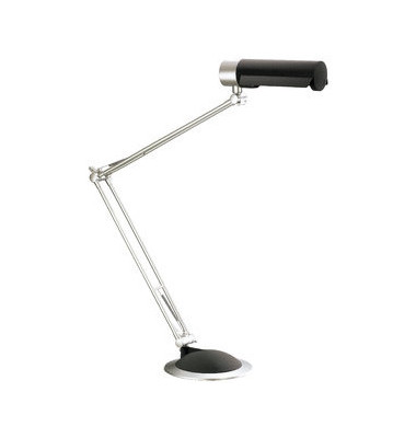 Schreibtischlampe 988-11, Energiesparlampe, mit Standfuß, silber, anthrazit