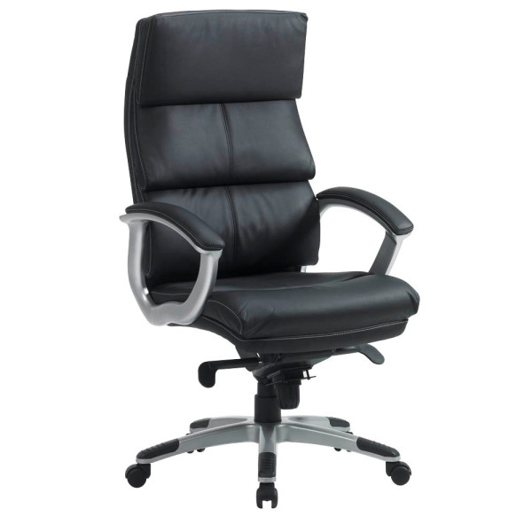4260192760311 - Chefsessel San Francisco schwarz silber schwarz mit Armlehnen bis 150kg 4260192760311 Easychair 4260192760311 - Chefsessel San Francisco schwarz silber schwarz mit Armlehnen bis 150kg 4260192760311 Easychair