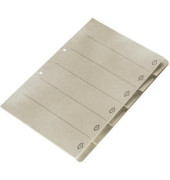 Kartonregister 1882 00 85, 6-teilig blanko, A4, 320 g/m&sup2;, graue Taben, 6-teilig