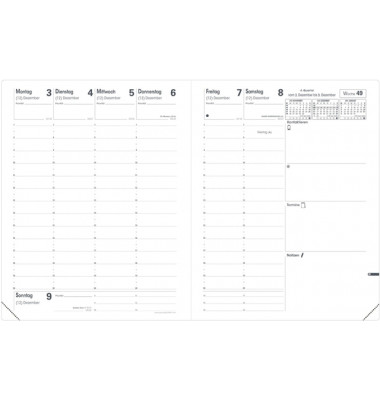 Kalendereinlage 016006Q, Pre 777, 1 Woche / 2 Seiten, 210x297mm (A4), 2025