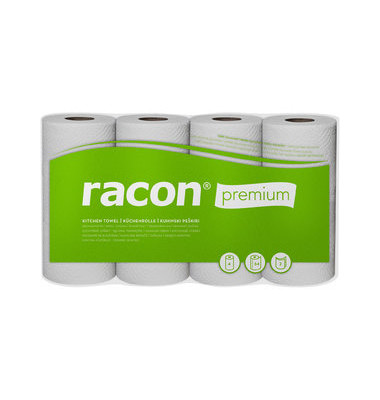 Küchenrollen Racon Premium 100602-02 2-lagig weiß Rolle à 64 Blatt