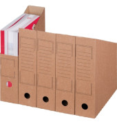 Archivbox 00069090, A4, braun, innen 31,5x7,5x26cm (TxBxH), Pappe