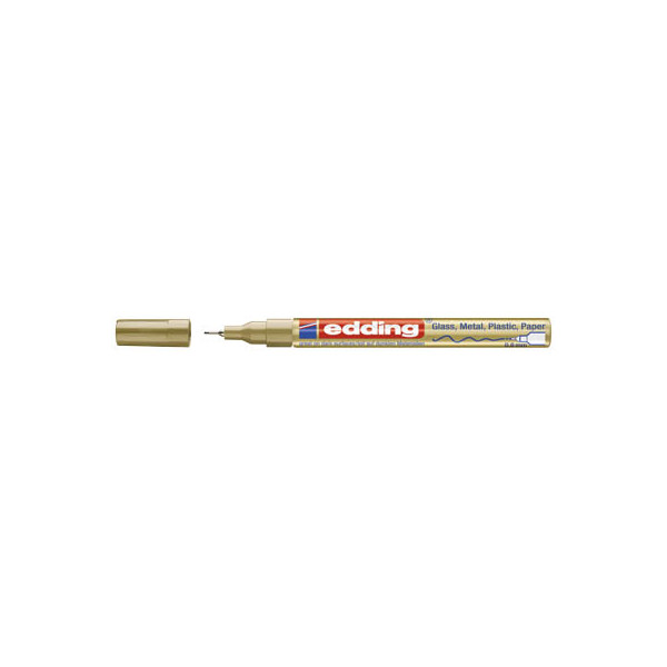4004764498338 - edding 780 Permanent Lackmarker Gold Extra Fein Nadelspitze 1 - 08 mm Wasserbeständig