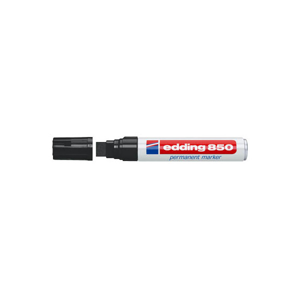 4004764054275 - edding 850 Permanentmarker Extra Breit Keilspitze 5 - 18 mm Schwarz Nachfüllbar Wasserbeständig