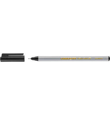 Fineliner 89 Office, 89-001, schwarz-wei&szlig; gestreift (Schreibfarbe: schwarz), 0,3mm