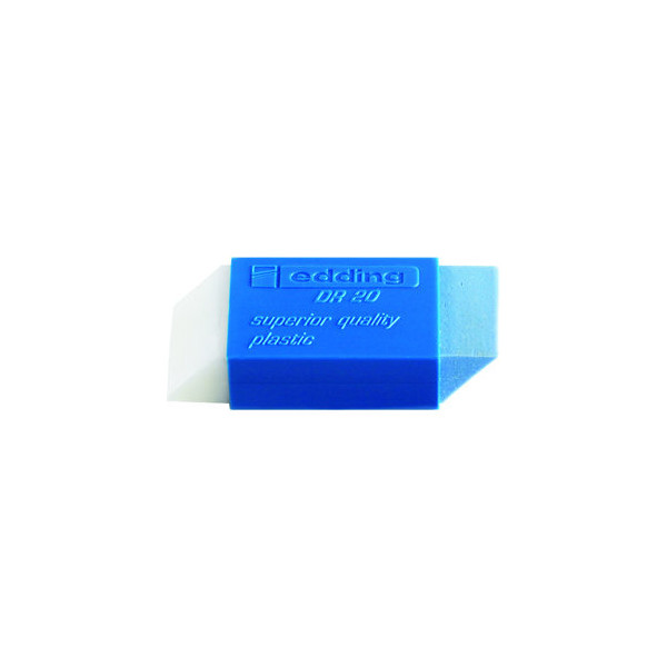 4004764079421 - Radiergummi DR20 weiß blau 46x195x115mm 4004764079421 Edding