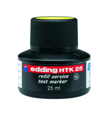  Textmarkernachfülltinte HTK25, 4-HTK25005, gelb,