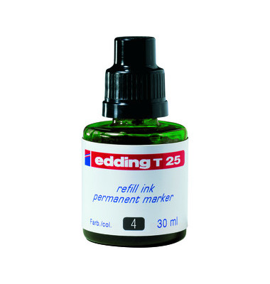 Nachfüllfarbe T25 für Permanentmarker grün 30 ml