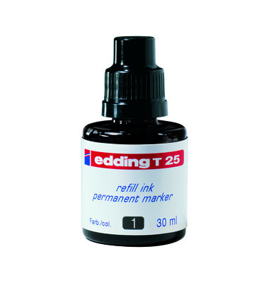 Nachfüllfarbe T25 Permanentmarker schwarz 30ml