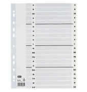 Kunststoffregister 400012049, A bis Z, A4, 150µm, weiße Taben, 20-teilig