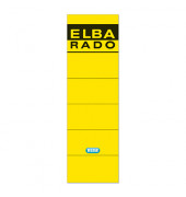 R&uuml;ckenschilder 100420949, gelb, breit/kurz, 59x190mm, selbstklebend, permanent 