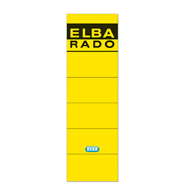 Elba Rückenschilder 04617 59 x 190 mm gelb 10 Stück zum Aufkleben