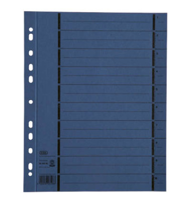 Trennblätter 06456 A4 blau perforiert 250g Karton 100 Blatt Recycling