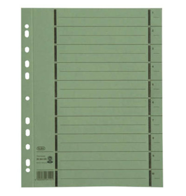 Trennblätter 06456 A4 grün perforiert 250g Karton 100 Blatt Recycling