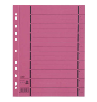 Trennblätter 06456 A4 rot perforiert 250g Karton 100 Blatt Recycling Trennblätter 06456 A4 rot perforiert 250g Karton 100 Blatt Recycling