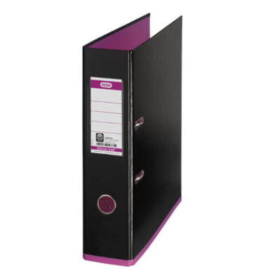 Ordner myColour Strong-Line 100081035, A4 80mm breit PP vollfarbig schwarz/pink