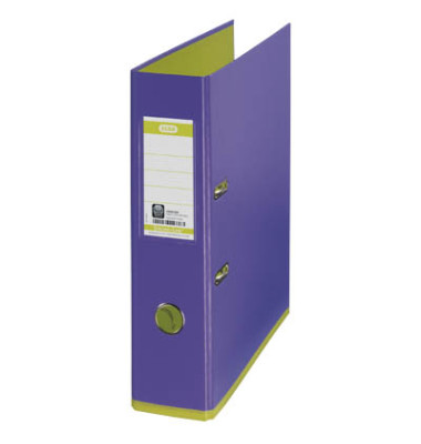 Ordner myColour Strong-Line 100081038, A4 80mm breit PP vollfarbig violett/hellgrün