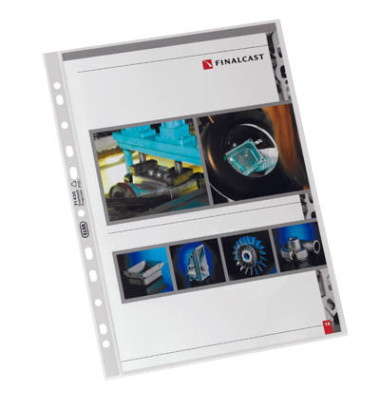 Prospekth&uuml;llen 100460993 Standard, A4 glasklar glatt, oben offen, 0,08mm