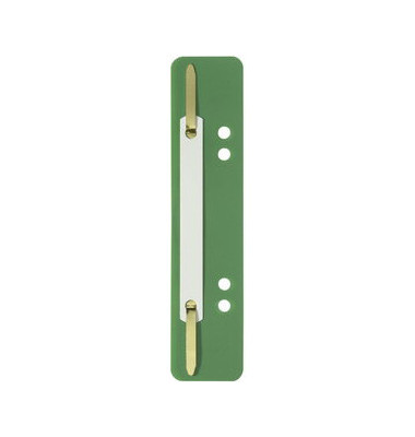 Heftstreifen kurz 100555012, 35x150mm, Kunststoff mit Kunststoffdeckleiste, grün