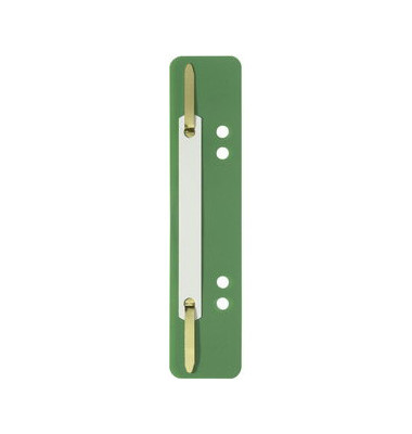Heftstreifen kurz 100555012, 35x150mm, Kunststoff mit Kunststoffdeckleiste, grün