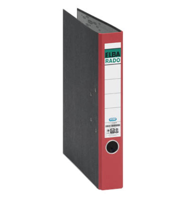 Ordner Rado Klassik 10404 100555310, A4 50mm schmal Karton schwarz/rot