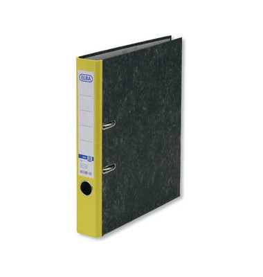 Ordner Smart Original 10425 100023242, A4 50mm schmal Karton Wolkenmarmor gelb