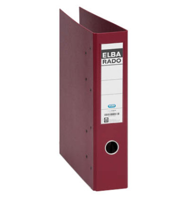 Doppelordner Rado Plast 10498 100551850, 2xA5 quer 75mm breit Pappe, mit PVC-Überzug vollfarbig rot