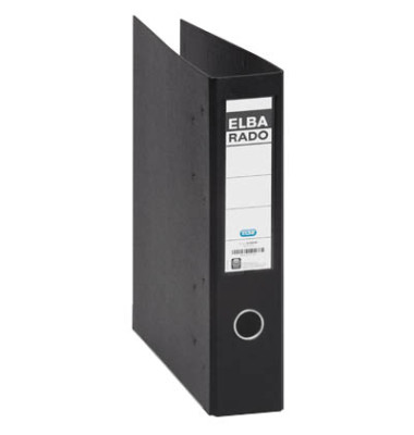 Doppelordner Rado Plast 10498 100551851, 2xA5 quer 75mm breit Pappe, mit PVC-Überzug vollfarbig schwarz