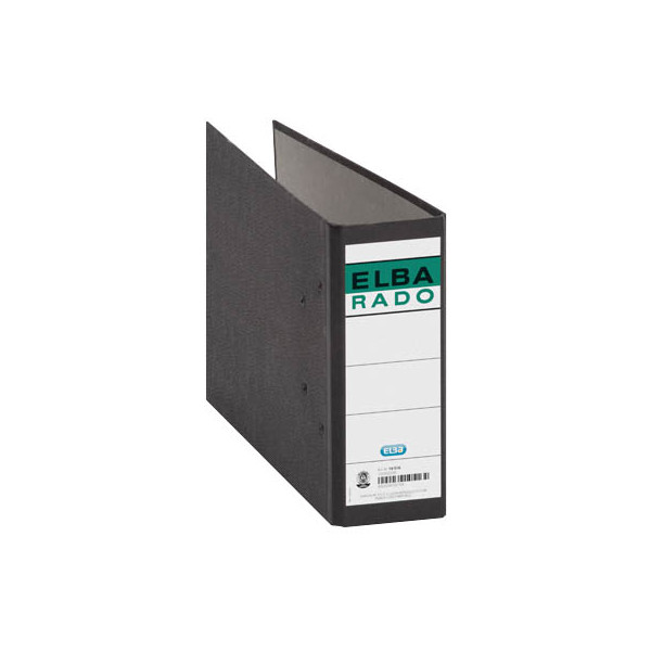 5 Stück Elba Ordner rado 10516 400122691, A5 quer 75mm breit Karton Wolkenmarmor schwarz 4002030105164 Elba