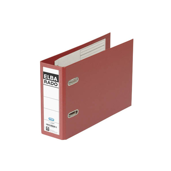5 Stück Elba Ordner rado plast 10596 100022637, A5 quer 75mm breit Kunststoff vollfarbig rot 4002030101487 Elba