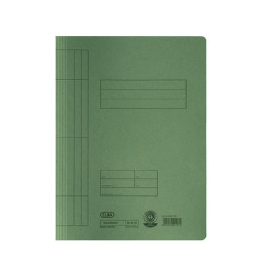 Schnellhefter 20451 A4 grün 250g Karton kaufmännische Heftung / Amtsheftung bis 200 Blatt