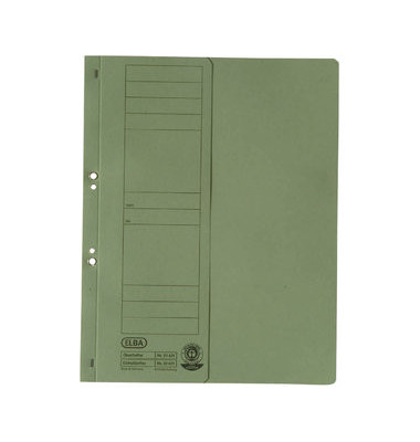 &Ouml;senhefter Standard -&Ouml;senhefter - Serie 100560003, A4 gr&uuml;n halber Vorderdeckel, Karton 250g
