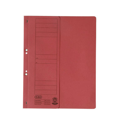 &Ouml;senhefter Standard -&Ouml;senhefter - Serie 100560006, Din A4 rot halber Vorderdeckel, Karton 250g