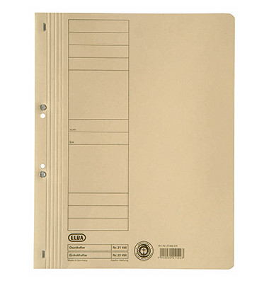 Ösenhefter 100551870, A4 chamois ganzer Vorderdeckel, Karton 250g