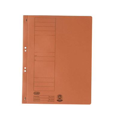 &Ouml;senhefter Chic &Ouml;senhefter - Serie 100551874, A4 orange ganzer Vorderdeckel, Karton 250g
