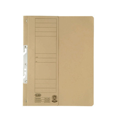 Einhakhefter 100560022, A4 beige halber Vorderdeckel, Karton 250g