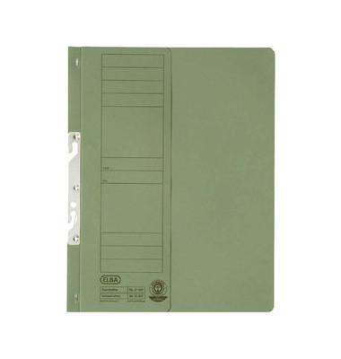 Einhakhefter 100560024, A4 grün halber Vorderdeckel, Karton 250g
