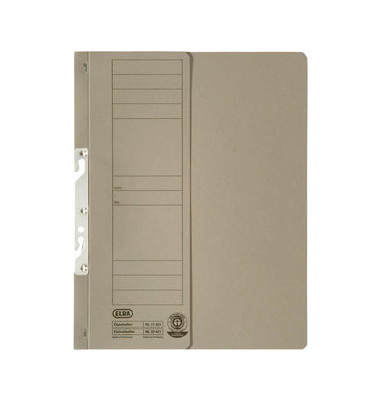 Einhakhefter 100560025, A4 grau halber Vorderdeckel, Karton 250g