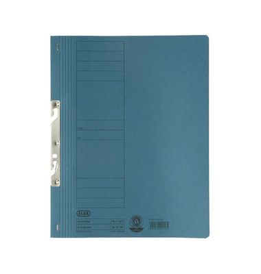 Einhakhefter - 100551883, A4 blau ganzer Vorderdeckel, Manilakarton RC 250g
