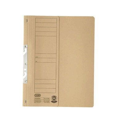 Einhakhefter 100551891, A4 beige halber Vorderdeckel, Karton 250g