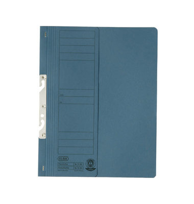 Einhakhefter - 100551890, A4 blau halber Vorderdeckel, Manilakarton RC 250g