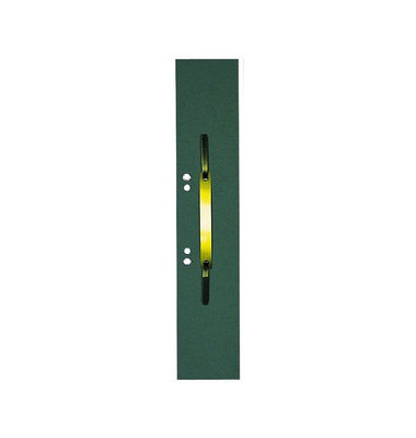 Heftstreifen lang 100091151, 60x305mm, extra lang, geöst, RC-Karton mit Metalldeckleiste, grün