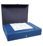 Heftbox 400001923, A4 blau, 6cm F&uuml;llh&ouml;he, Hartpappe, recycelt 350g